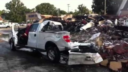 Ford Truck Starts Up And Drives Off After Being DESTROYED By Tornado!