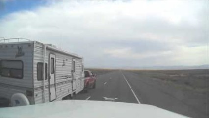 Ford Truck With Camper Drives Too Fast – Trailer Chaos!