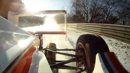 Formula One Race Car Hits The NÜRBURGRING In The SNOW