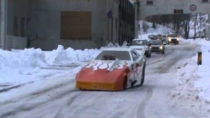 Funny Car Hits the Streets In The SNOW!