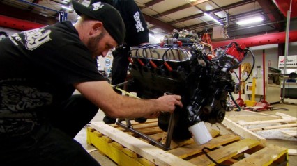 Gas Monkey Garage – Motor Too Big?  Squeezing a HUGE Motor in a Big Car
