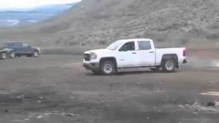 GMC Truck vs Huge Mountain