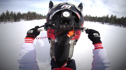 GoPro: Snowmobiling Across A River