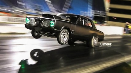 Green Eyed MONSTER Wheel Stand! Eight Second ’66 Valiant