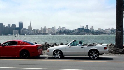 Guy in 5.0 Mustang Wrecks into a Mustang GT & Corvette!
