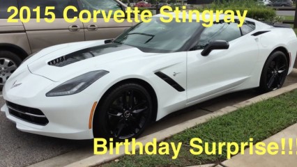Guy Surprises His Dad With A 2015 Corvette C7 Stingray Z51 For His Birthday