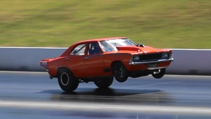 Half Track POWER Wheelies! Fastest OUTLAW Radial Car In Australia