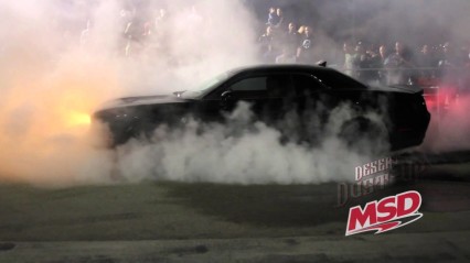 Hellcat COMPLETELY Destroys Brakes And Tires In Burnout Contest!
