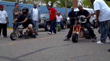 Hilariously Fast Mini Bikes Rip Up Detroit Streets!