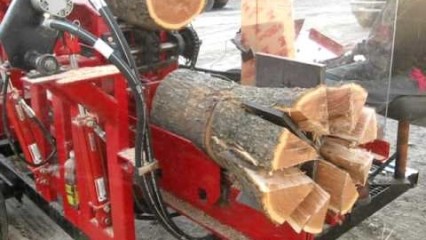 Homemade Detroit Diesel Firewood Processor