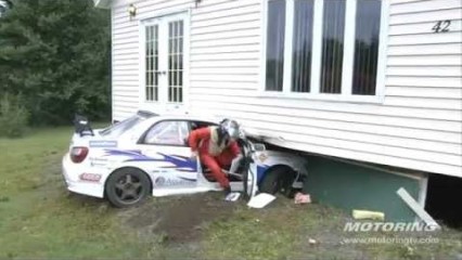 “Honey I’m Home” Subaru Crashes HARD Into A HOUSE!