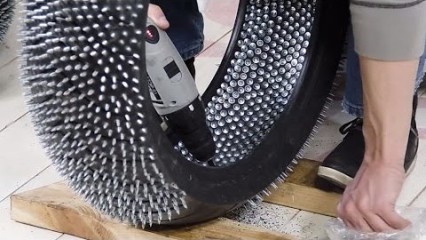 HOW TO : Spiked Motorcycle Tires With Ease!