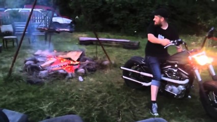 How to Start a Camp Fire with a Harley Davidson
