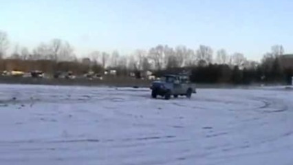 HUGE Redneck Truck Jump In The Snow!