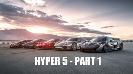 HYPER 5 – LaFerrari vs Porsche 918 vs McLaren P1 vs Bugatti Super Sport vs Pagani Huayra