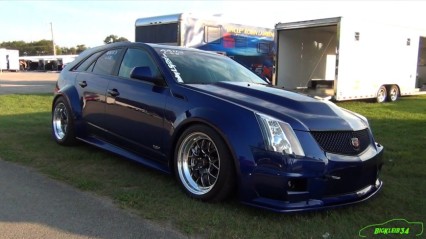 Insanely Clean 10-Second CTS-V Wagon Widebody SCREAMS – Holley LS Fest 2014