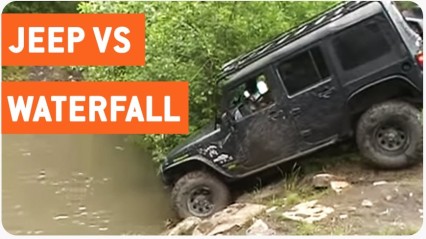 Jeep Drives Up Waterfall | CRAZY Off Roading