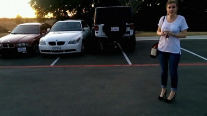 Jeep Messing with BMW Double Parking, gets CAUGHT!