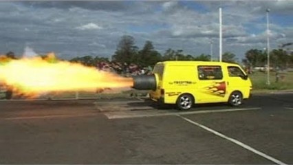 Jet Powered Van Fires Things Up