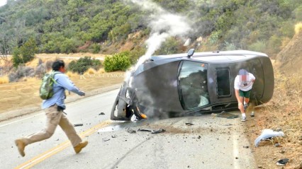 Joyriding BMW Driver On Mountain Road Wrecks BADLY!
