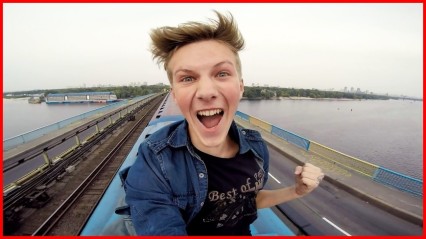 Kid Takes A Ride on The Roof Of The Metro Train!