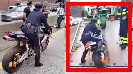 Lady Police Officer Impounds a Bike – FAILS MISERABLY