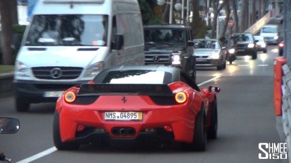 Liberty Walk Ferrari 458 Italia – Spotted Driving in Monaco