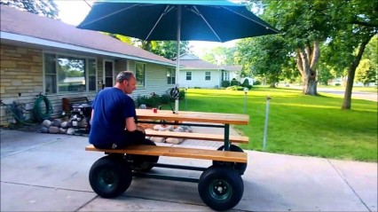 LUNCH ON THE GO – Gas Powered Picnic Table