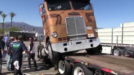 MAJOR FAIL Loading a Diesel Race Truck on a Trailer Gone BAD!