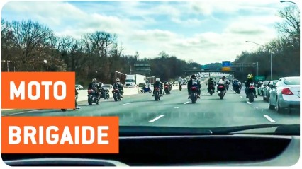 Motorcycle Crew Stops Freeway | Unplanned Bike Show