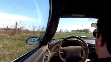 MUSTANG Driver Falls Asleep Behind Wheel, Crashes Thru Fence!