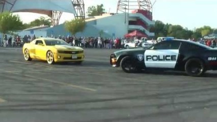 Mustang Police Car Joins the Cars Drift SHOW!