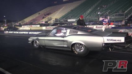 NASTY Twin Turbo 1967 Mustang 4.05@196mph