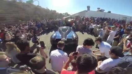 New Pagani Huayra Car Paparazzi Go Nuts Crowd Chaos