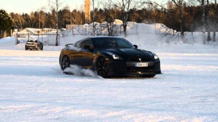 Nissan GT-R Goes WILD In The Snow!