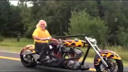 Old Dude Rocking a Double Engine Harley Custom – One Sweet Ride