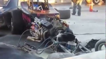 Old School Camaro Hits the Wall TWICE and Bursts Into Flames!