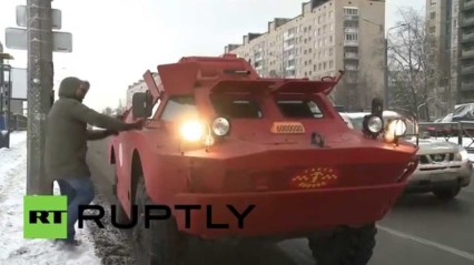 Only In Russia Can A BADASS Armored Patrol Vehicle Be A TAXI