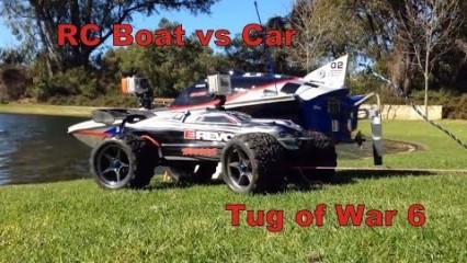 RC Boat vs RC Car – Tug Of War