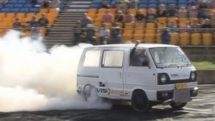 ROTARY POWERED VAN Knows How To Roast Those Tires!