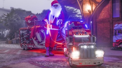 Santa Claus Rides A Peterbilt 359 RC – So Much For The Sleigh!