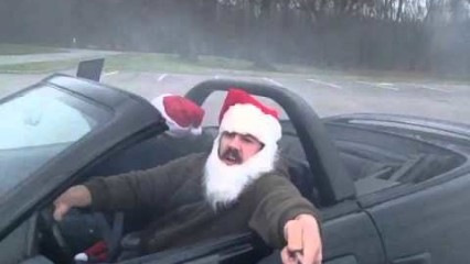 Santa’s New Christmas Sleigh – Big Time Burnouts in a Mustang!