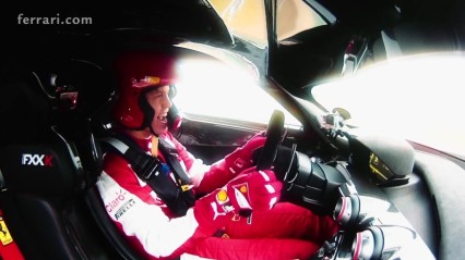 Sebastian Vettel RIPPIN IT In The LaFerrai FXX K