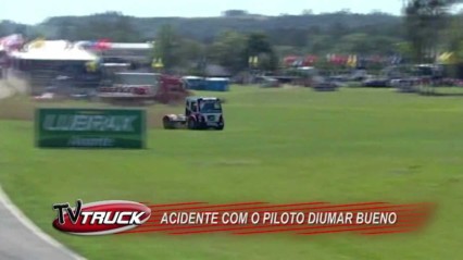 Semi Truck Race Goes WRONG! Truck Flies OFF The Track!!