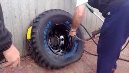 Setting the Bead with a Match and Inflating a Tire