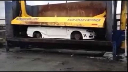 Skyline R34 GT-R Gets Crushed – This is Hard to Watch