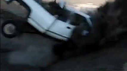 STOCK Chevy Truck Goes HUGE! Big Jump Ends Bad!
