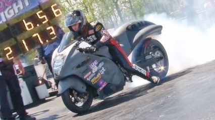 The Fastest No Bar MOTORCYCLE Runs 6.56 at 217MPH!