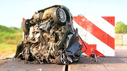 The MEGA CRASH TEST – 120mph to 0 in Less than a Second