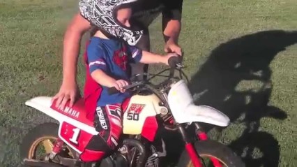This 2 Year Old Can’t Get Enough Of Riding His Dirtbike!